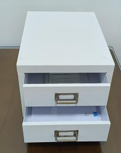 خزانة تخزين المكتب - مجلس الوزراء Mini 2 Tier Metal File Organizer Organizer ، للمنزل ، المكتب ، المكتب in Kuwait