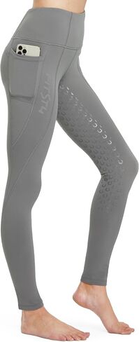 FitsT4 Women's Winter Full Seat Riding Tights Fleece Lined Horse Riding Pants Silicon Grip Equestrian Breeches with Pockets in Saudi Arabia