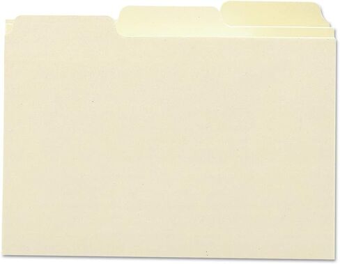 Smead Card Guides with Blank Tab, 5" x 3", 1/3-Cut Tab, Manila, Box of 100 in Saudi Arabia
