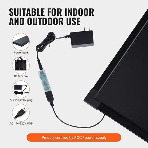 لوحة كتابة الرسائل LED Vevor ، 24 "x16" من الطباشير المضاءة المضيئة ، لوحة علامة قائمة تأثير النيون ، لوحة الرسم مع 8 علامات الطباشير الفلورية والتحكم عن بعد ، لمتجر الزفاف المنزل in Saudi Arabia