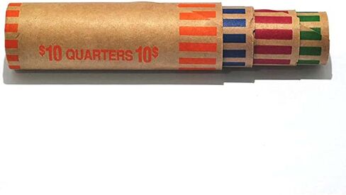 L LIKED Preformed Coin Wrappers Rolls (128 Assorted) - Quarters, Pennies, Nickels and Dimes in Kuwait