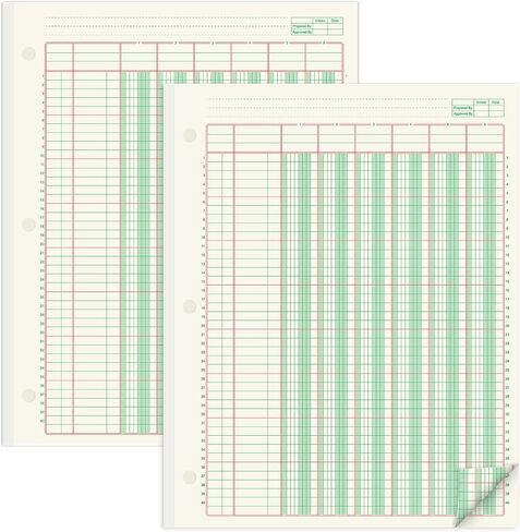 2 منصات 100 ورقة لوحة التحليل العمومي 3 عمود LEDGER 3 HOLE PUNCHENT LEDGER BOOK 8-1/2 X 11 LEDGER PAPER PAD DOUBL in Saudi Arabia