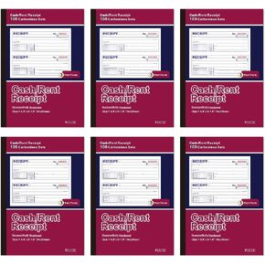 6 Pack Receipt Books,7-5/8" x 10-7/8" Receipt Book with Carbon Copies, 3-Part Carbonless (White,Yellow and Pink),100 Sets Per Book in Kuwait