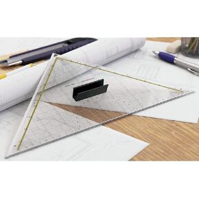 !-Precision Made of Acrylic Glass and Stainless Steel-! Cutting Triangle – 325 mm, Clear Acrylic with Stainless Steel Edge, Precision, Drafting Triangle/Ruler, Craft Cutting Tool by Modellbauwerk® in Saudi Arabia