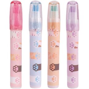 4 PCS Cat Cat Paw Eraser Eraser Cartoon Pen-pen reaser bleantible reasser reasers reasers for School Kids Boy Girl Women (4pcs cat paw) in Kuwait