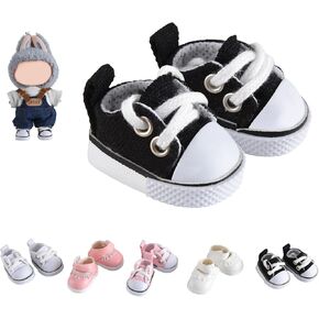 2025 أحذية دمية جديدة الإصدار ، أحذية واحدة من القماش الأسود المتميز ، مطابقة مثالية لملابس بوبو ، أحذية لملحقات دمية 15 و 17 سم in Kuwait