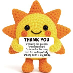 Mini Positive Crochet Sunshine Flowers Inspirational Cheer Up Support Gift in Kuwait