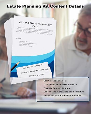 مجموعة العقارات - مجموعة منظمة الملفات الشخصية ومجموعة التخطيط العقاري ، تنظيم منهجي لمنظم الوثائق والتخطيط ، تعليمات مفصلة للإرادة المعيشة ، الوصايا الأخيرة والشهادات ، POA in Saudi Arabia