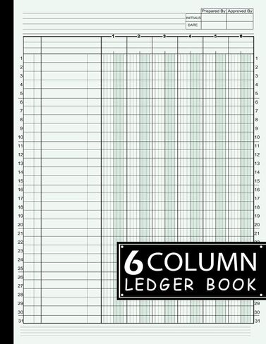 6 Column Ledger Book: Large Simple Six Column for Bookkeeping and Accounting | Log Book for Small Business and Personal Finance: Account Journal in Saudi Arabia