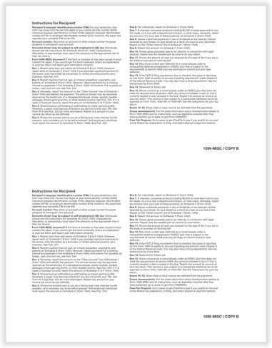1099-MISC المستلم النموذج الضريبي B ، حزمة من 100 نموذج in Kuwait