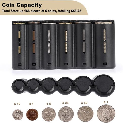 US Coin Holder Coin Dispenser, Fanny Pack with Banknote Waiters Purse Coin Sorter Coin Organizer, Black Coin Storage Bag with Belt for Waitress Server Collector Cashier Change in Kuwait