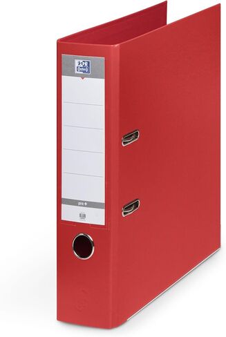 Oxford Smart Pro+ A4XL Lever Arch Files 80 MM العمود الفقري 2 حلقات البولي بروبيلين غطاء أحمر/أبيض/أسود من 3 in Saudi Arabia