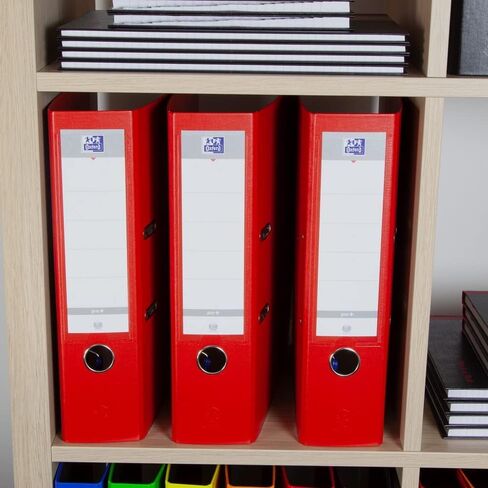 Oxford Smart Pro+ A4XL Lever Arch Files 80 MM العمود الفقري 2 حلقات البولي بروبيلين غطاء أحمر/أبيض/أسود من 3 in Saudi Arabia