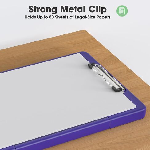 Legal Size Clipboard with Storage, High Capacity 8.5 x 14 Clip Board for Lawers, Folio & Side-Opening, Size 15 x 10 x 1.2 in, Blue in Saudi Arabia