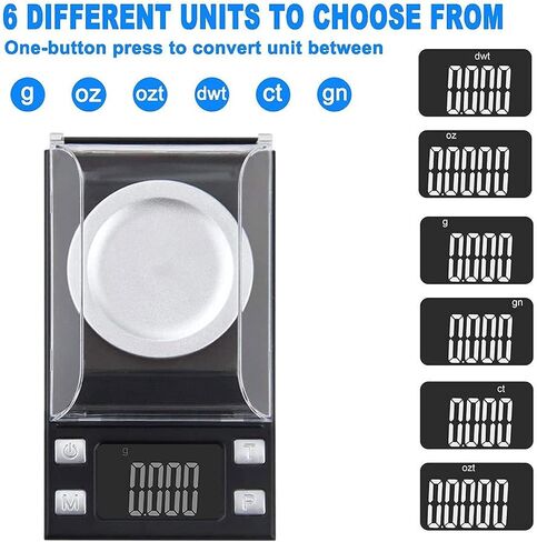 Milligram Scale 50g/0.001g,Precision Mini Carat Gram Scale for Powder Medicine,Jewelry,Gem,Reloading,Lab,Pocket Scale with Cal Weight,Professional Mg Scale with Tare,LCD Display,Powder Scoop in Saudi Arabia