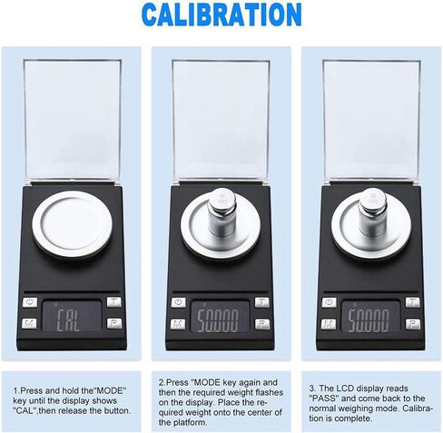 Milligram Scale 50g/0.001g,Precision Mini Carat Gram Scale for Powder Medicine,Jewelry,Gem,Reloading,Lab,Pocket Scale with Cal Weight,Professional Mg Scale with Tare,LCD Display,Powder Scoop in Saudi Arabia