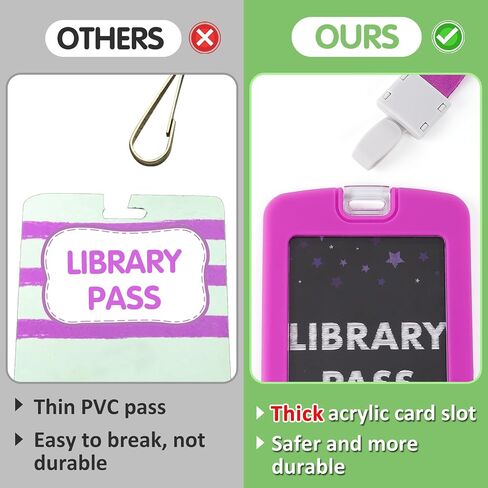 مجموعة من 6 قاعة مدرسية Pass Pass - 6 تمريرات سلامة سلامة ألوان لتوصيلات المعلمين للطلاب في مكتب الفصول الدراسية - أنماط التشوهات in Kuwait