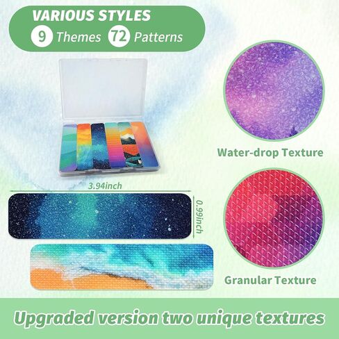 72 Pieces Anxiety Sensory Stickers with Storage Box - Calming Stickers for ADHD - 2 Textured Surface Adhesives - Sensory Strips for Office & Classroom Desk Relieve Adult & Teen Stress in Saudi Arabia