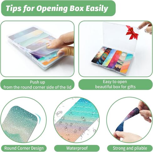 72 Pieces Anxiety Sensory Stickers with Storage Box - Calming Stickers for ADHD - 2 Textured Surface Adhesives - Sensory Strips for Office & Classroom Desk Relieve Adult & Teen Stress in Saudi Arabia
