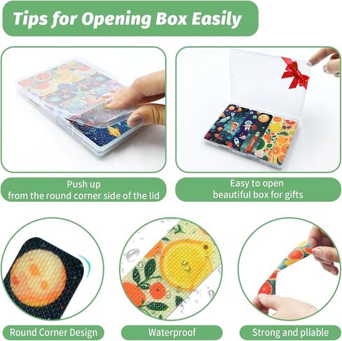 72 Pieces Anxiety Sensory Stickers with Storage Box - Calming Stickers for ADHD - 2 Textured Surface Adhesives - Sensory Strips for Office & Classroom Desk Relieve Adult & Teen Stress in Saudi Arabia