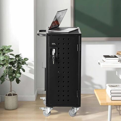 CART VEVOR Charging Cart ، 16 جهاز شحن الجهاز ، تصل إلى 15.6 في حجم الشاشة ، عربة شحن المكتب والفصول الدراسية ، لـ Chromebook ، الكمبيوتر اللوحي والكمبيوتر المحمول in Kuwait