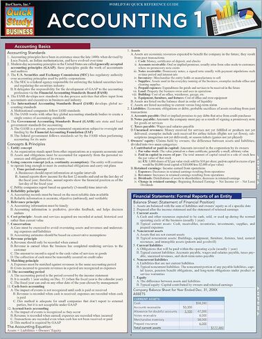 Accounting 1 QuickStudy Laminated Reference Guide (QuickStudy Business) in Saudi Arabia