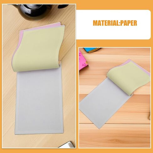 HAKIDZEL 10Pcs Blank Copy Notepad Portable A5 Kraft Paper Notebook Auto Copy Memo Book for Office Financial Records Order Management in Saudi Arabia