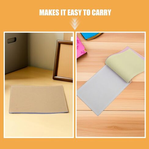 HAKIDZEL 10Pcs Blank Copy Notepad Portable A5 Kraft Paper Notebook Auto Copy Memo Book for Office Financial Records Order Management in Saudi Arabia
