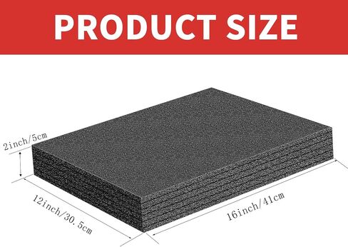 Tool Box Organizer 16x12x2 Inch Black Toolbox Foam Pad Shadow Foam Drawer Organizer Thick Liner (4 Pack) in Saudi Arabia