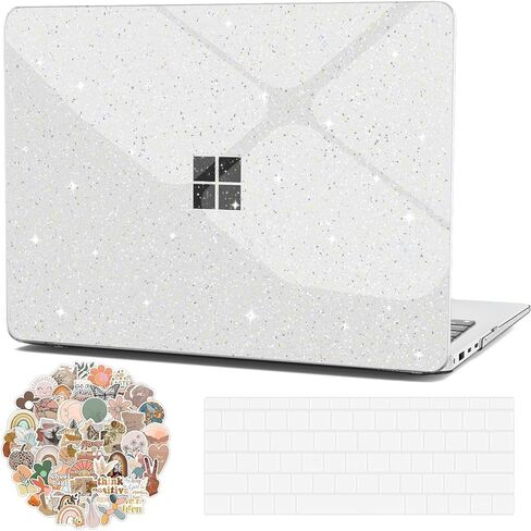 G JGOO Compatible with Microsoft Surface Laptop 15 inch Touchscreen Copilot + PC 2024 (7th Ed) Model 2037, Protective Plastic Hard Shell Case with Keyboard Cover & Screen Protector, Crystal Clear in Kuwait