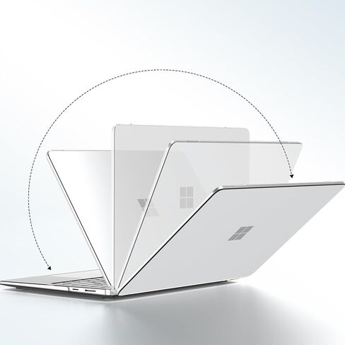 G JGOO Compatible with Microsoft Surface Laptop 15 inch Touchscreen Copilot + PC 2024 (7th Ed) Model 2037, Protective Plastic Hard Shell Case with Keyboard Cover & Screen Protector, Crystal Clear in Kuwait