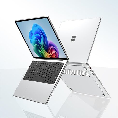 G JGOO Compatible with Microsoft Surface Laptop 15 inch Touchscreen Copilot + PC 2024 (7th Ed) Model 2037, Protective Plastic Hard Shell Case with Keyboard Cover & Screen Protector, Crystal Clear in Kuwait