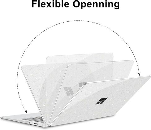 G JGOO Compatible with Microsoft Surface Laptop 15 inch Touchscreen Copilot + PC 2024 (7th Ed) Model 2037, Protective Plastic Hard Shell Case with Keyboard Cover & Screen Protector, Crystal Clear in Kuwait