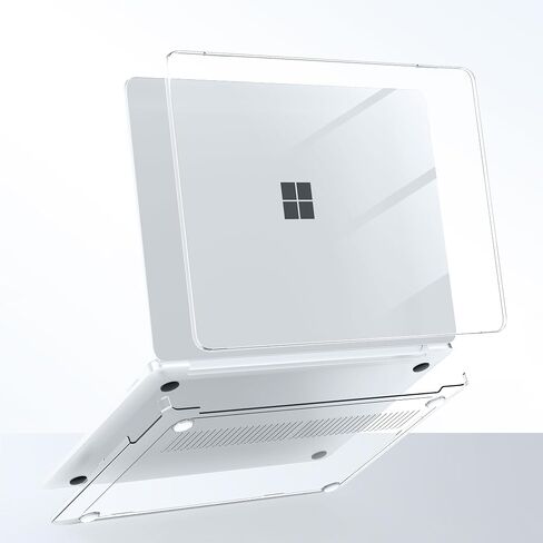 G JGOO Compatible with Microsoft Surface Laptop 15 inch Touchscreen Copilot + PC 2024 (7th Ed) Model 2037, Protective Plastic Hard Shell Case with Keyboard Cover & Screen Protector, Crystal Clear in Kuwait