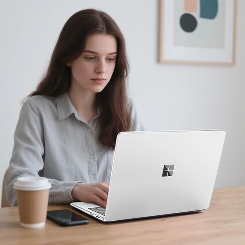 G JGOO Compatible with Microsoft Surface Laptop 15 inch Touchscreen Copilot + PC 2024 (7th Ed) Model 2037, Protective Plastic Hard Shell Case with Keyboard Cover & Screen Protector, Crystal Clear in Kuwait