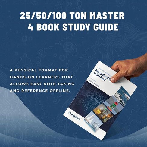 USCG 25/50/100 TON MASTER CAPTAIN'S LICANY GUERT ، مجموعة 4 كتب ، تعليم الطوائف والامتحانات الإعدادية ، قواعد الطرق الملاحية ، سفن الركاب التي تم تفتيشها القانون البحري ، البحرية والملاحة in Saudi Arabia