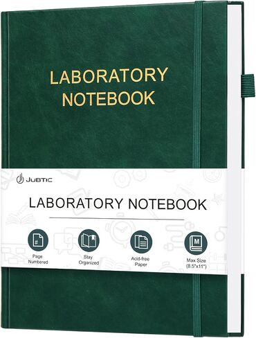 دفتر مختبر Jubtic لتنظيم المشروع - دفتر Notebook Paper Notebook الكربون - البقاء منظمًا ومنتجًا - (8.5 "× 11" ، أسود) in Kuwait