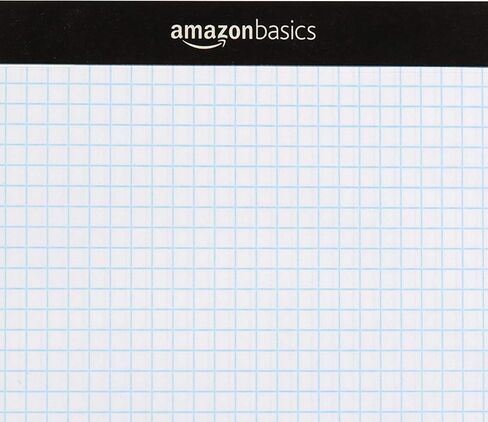 وسادة ورق الرسم البياني الرباعي رباعي الحكم ، حزمة من 2 ، 8.5 بوصة × 11.75 بوصة ، 100 ورقة/وسادة ، أبيض in Kuwait