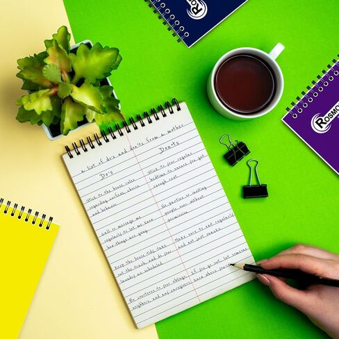 Steno Pads Spiral 6x9 12 Pack ، Gregg يحكم Pad Steno ، وألوان متنوعة ، 80 ورقة (160 صفحة) طويلة الأمد ، حزمة B2B القيمة السائبة ، أكفات الملاحظات السائبة Top STENO للمكتب والمنزل in Kuwait