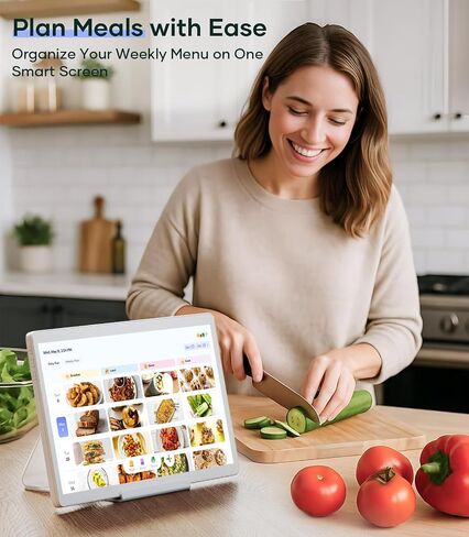 Cozyla Digital Calendar+ 2: 15.6 '' Wall Planner Touch Screen Chore Chart تخصيص تقويم إلكتروني ذكي لجداول الأسرة لدعم مخطط الوجبات مع متجر الحائط الأبيض in Kuwait