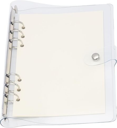 SICCOMA A5 6-Ring Leaf Binder Cover PVC GLITTER A5 COVER COVER BINDER BINDER RIGHBOOD SHELL (6.7 "x9.2") لصفحات مخطط الدائرة المستديرة (الورق الداخلي غير مدرج) in Saudi Arabia