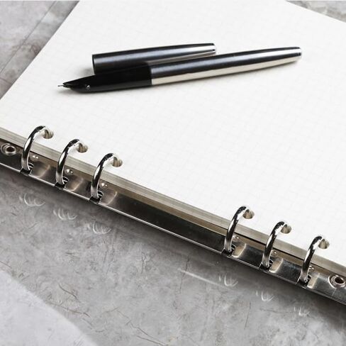SICCOMA A5 6-Ring Leaf Binder Cover PVC GLITTER A5 COVER COVER BINDER BINDER RIGHBOOD SHELL (6.7 "x9.2") لصفحات مخطط الدائرة المستديرة (الورق الداخلي غير مدرج) in Saudi Arabia