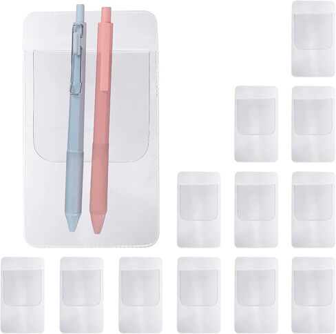 12pcs Pocket Protector for Men Shirt ، PVC Pen Pretic Heavy Duty Pert Protect for القمصان ، معاطف المختبرات ، المؤشرات ، البطاقات ، حماة الجيب للأقلام والمستشفيات المدرسية لمستشفيات المستشفى (Clear Square) in Kuwait