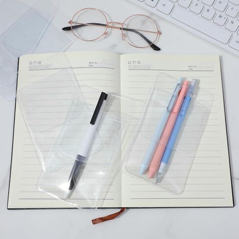 12pcs Pocket Protector for Men Shirt ، PVC Pen Pretic Heavy Duty Pert Protect for القمصان ، معاطف المختبرات ، المؤشرات ، البطاقات ، حماة الجيب للأقلام والمستشفيات المدرسية لمستشفيات المستشفى (Clear Square) in Kuwait