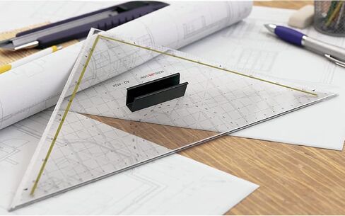 !-Precision Made of Acrylic Glass and Stainless Steel-! Cutting Triangle – 325 mm, Clear Acrylic with Stainless Steel Edge, Precision, Drafting Triangle/Ruler, Craft Cutting Tool by Modellbauwerk® in Saudi Arabia
