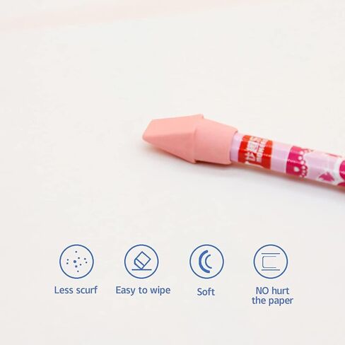 20 PCS Pencil Top Eraser ، مجموعة محايات القلم الرصاص ، قبعات ممحاة لأقلام الرصاص ، محايات CAP للمدرسة ، الفصل ، المكتب ، Kid (20) in Kuwait