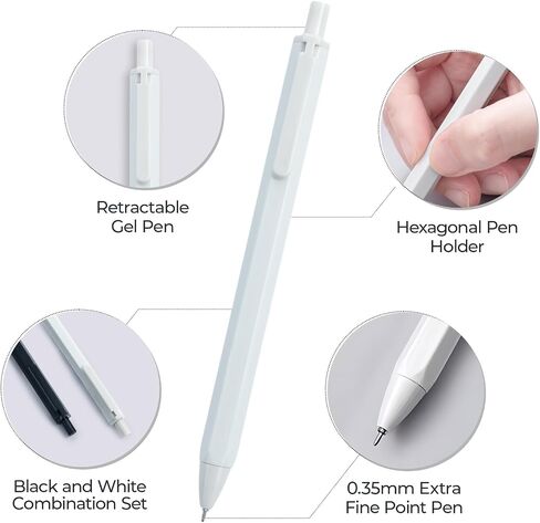 أقلام G&G Gel ، وأقلام نقاط GEL PEN ذات الحبر الأسود 0.35 مم ، وأقلام كرة الدوارة الحبر القابلة للسحب ، وأقلام حبر هلام جافة سريعة مع كتابة سلسة للحبر الكبير لشركة SCHOO ، 4 PCS in Kuwait