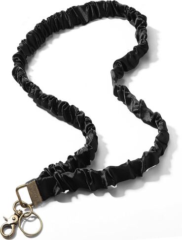 Geyoga Teacher Scrunchie Lanyards for Id Badges Keys Cute Neck Stready Lanyards Retractable Retractable Retractible Ceychain للنساء السيدات in Saudi Arabia