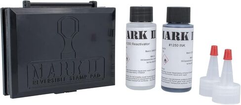 Excelmark Mark II طقم الطوابع القابلة للانعكاس للطوابع المطاطية - يشمل 2 أوقية. حبر (أسود) in Saudi Arabia