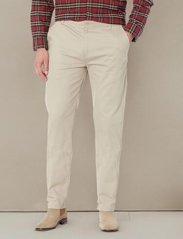 IZOD Men's Young Uniform Twill Khaki Pants, Flat Front & Comfortable Waistband, Stretch Fabric in Saudi Arabia